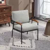 Streamdale Furniture Streamdale Modern Accent Chair - Light Gray, Wood & Metal