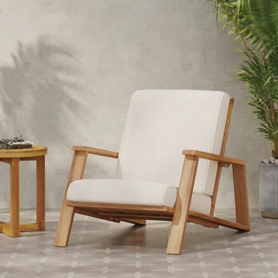 Streamdale Furniture Streamdale Modern Adirondack Chair Acacia Wood With Weather-resistant Cushions