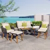 Streamdale Furniture Streamdale Modern & Coastal Farmhouse 6-piece Unique Rope Woven Outdoor Patio Furniture Set