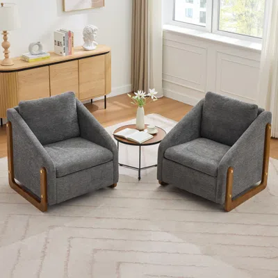 Streamdale Furniture Streamdale Modern Armchair With Wooden Frame