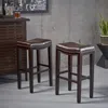 Streamdale Furniture Streamdale Modern Backless Bonded Leather And Rubberwood Barstool (set Of 2)