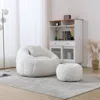 Streamdale Furniture Streamdale Modern Bean Bag Chair With Ottoman For Adults