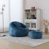 Streamdale Furniture Streamdale Modern Bean Bag Chair With Ottoman For Adults