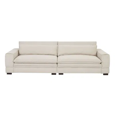 Streamdale Furniture Streamdale Modern Beige Upholstered Sofa For Multiple Spaces