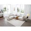 Streamdale Furniture Streamdale Modern Beige Velvet Sectional Sofa With Pillows
