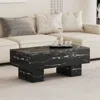 Streamdale Furniture Streamdale Modern Black Coffee Table With Patterns