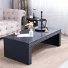 Streamdale Furniture Streamdale Modern Black Ribbed Coffee Table In Black