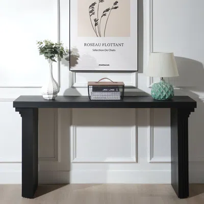 Streamdale Furniture Streamdale Modern Black Wood Console Table (58in)