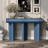 Streamdale Furniture Streamdale Modern Blue Entryway Table With Drawers & Geometric Legs