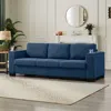 Streamdale Furniture Streamdale Modern Blue Sofa With Cup Holder & Storage In Blue