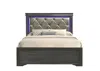 Streamdale Furniture Streamdale Modern Brooklyn Full Size Led Bed Made With Wood In Gray