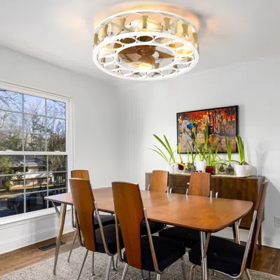 Streamdale Furniture Streamdale Modern Caged Ceiling Fan With Remote Control
