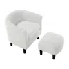 Streamdale Furniture Streamdale Modern Chair And Ottoman With Sponge Cushions