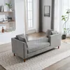 Streamdale Furniture Streamdale Modern Chenille Chaise Lounge Sleeper Sofa With Throw Pillows