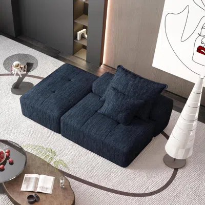 Streamdale Furniture Streamdale Modern Chenille Modular Sectional Sofa With Pillows