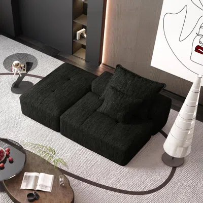 Streamdale Furniture Streamdale Modern Chenille Modular Sectional Sofa With Pillows
