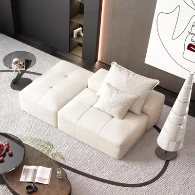 Streamdale Furniture Streamdale Modern Chenille Modular Sectional Sofa With Pillows
