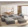 Streamdale Furniture Streamdale Modern Chenille Sectional Sofa With Pillows - Grey
