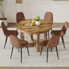 Streamdale Furniture Streamdale Modern Circular Dining Set With 6 Cushioned Chairs, Ct-b0501a