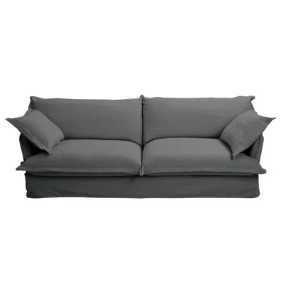 Streamdale Furniture Streamdale Modern Cloud Sofa - Deep Seat, Dark Grey
