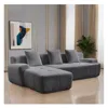 Streamdale Furniture Streamdale Modern Cloud Sofa, Modular L-shaped Chaise, Deep Seat, No Assembly.