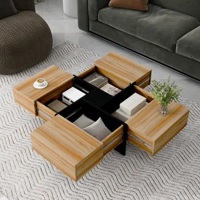 Streamdale Furniture Streamdale Modern Coffee Table With Hidden Storage & Sliding Top