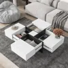 Streamdale Furniture Streamdale Modern Coffee Table With Hidden Storage & Sliding Top