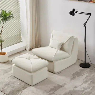 Streamdale Furniture Streamdale Modern Compact Sofa With Ottoman