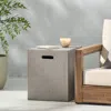 Streamdale Furniture Streamdale Modern Concrete Tank Holder Side Table Chic