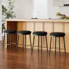 Streamdale Furniture Streamdale Modern Counter Stools (4), 24.75", W/iron Frame, Cushions