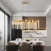 Streamdale Furniture Streamdale Modern Crystal Pendant Light, 39.4-inch, Golden Finish, Cascading Strands, Home Decor In Multi