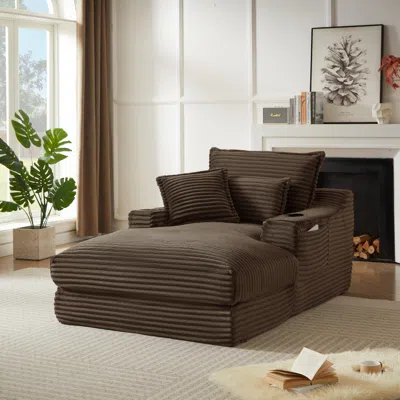 Streamdale Furniture Streamdale Modern Cushioned Compression Sofa With Unique Design, Brown
