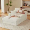 Streamdale Furniture Streamdale Modern Cushioned Sofa Lounge Chair - White In White