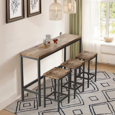 Streamdale Furniture Streamdale Modern Design Dining Table Set With 3 Stools