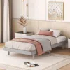 Streamdale Furniture Streamdale Modern Design Twin Size Floating Platform Bed Frame For Grey Color
