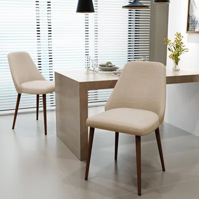 Streamdale Furniture Streamdale Modern Dining Chair - Wood Finish Iron Legs