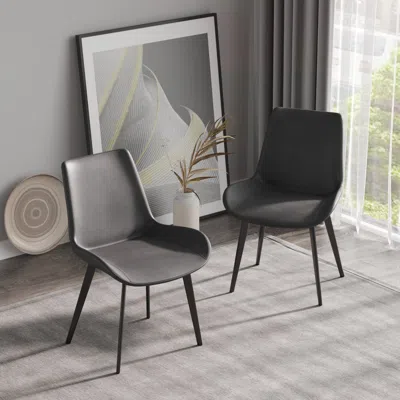 Streamdale Furniture Streamdale Modern Dining Chair Living Room Metal Leg Dining Chair-2 Pcs/ctn