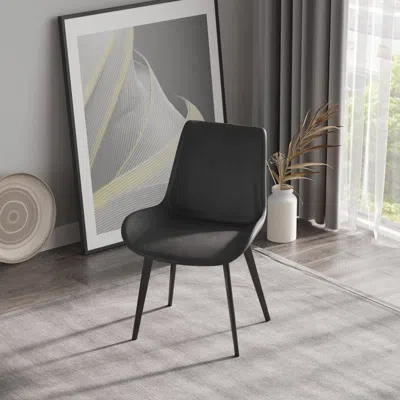 Streamdale Furniture Streamdale Modern Dining Chair Living Room Metal Leg Dining Chair-2 Pcs/ctn