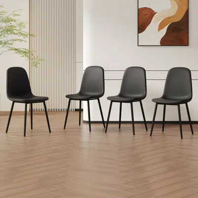 Streamdale Furniture Streamdale Modern Dining Chairs (4-pack) With Stable Metal Legs