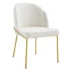 Streamdale Furniture Streamdale Modern Dining Chairs Set Of 2, White And Brown, Comfort And Style