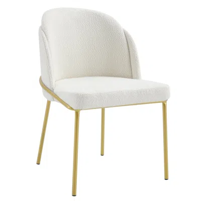 Streamdale Furniture Streamdale Modern Dining Chairs Set Of 2, White And Brown, Comfort And Style