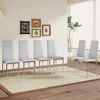 Streamdale Furniture Streamdale Modern Dining Chairs Set Of 6 - Light Gray, Minimalist Design