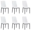 Streamdale Furniture Streamdale Modern Dining Set Stylish 6-8 Person Table With Marble-grain Top And Pu Leather Chairs
