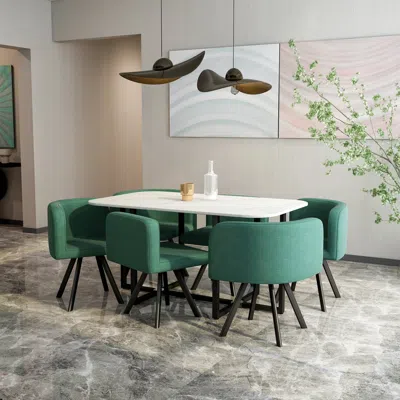 Streamdale Furniture Streamdale Modern Dining Set: Table & 6 Chairs