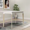 Streamdale Furniture Streamdale Modern Dining Table 47 Inch Kitchen Table Rectangular Top
