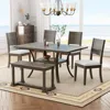 STREAMDALE FURNITURE STREAMDALE MODERN DINING TABLE SET WITH STORAGE, BENCH, AND CUSHIONS
