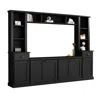 Streamdale Furniture Streamdale Modern Entertainment Wall Set With Customizable Overhead Bridge