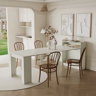 Streamdale Furniture Streamdale Modern Extendable Dining Table With Storage