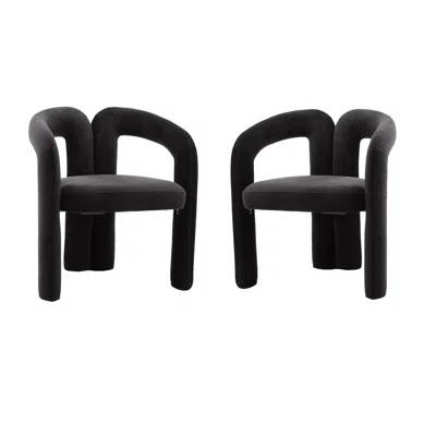 Streamdale Furniture Streamdale Modern Fabric Upholstered Dining Chairs (set Of 2)