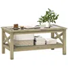 Streamdale Furniture Streamdale Modern Farmhouse Coffee Table With X-bar Sides